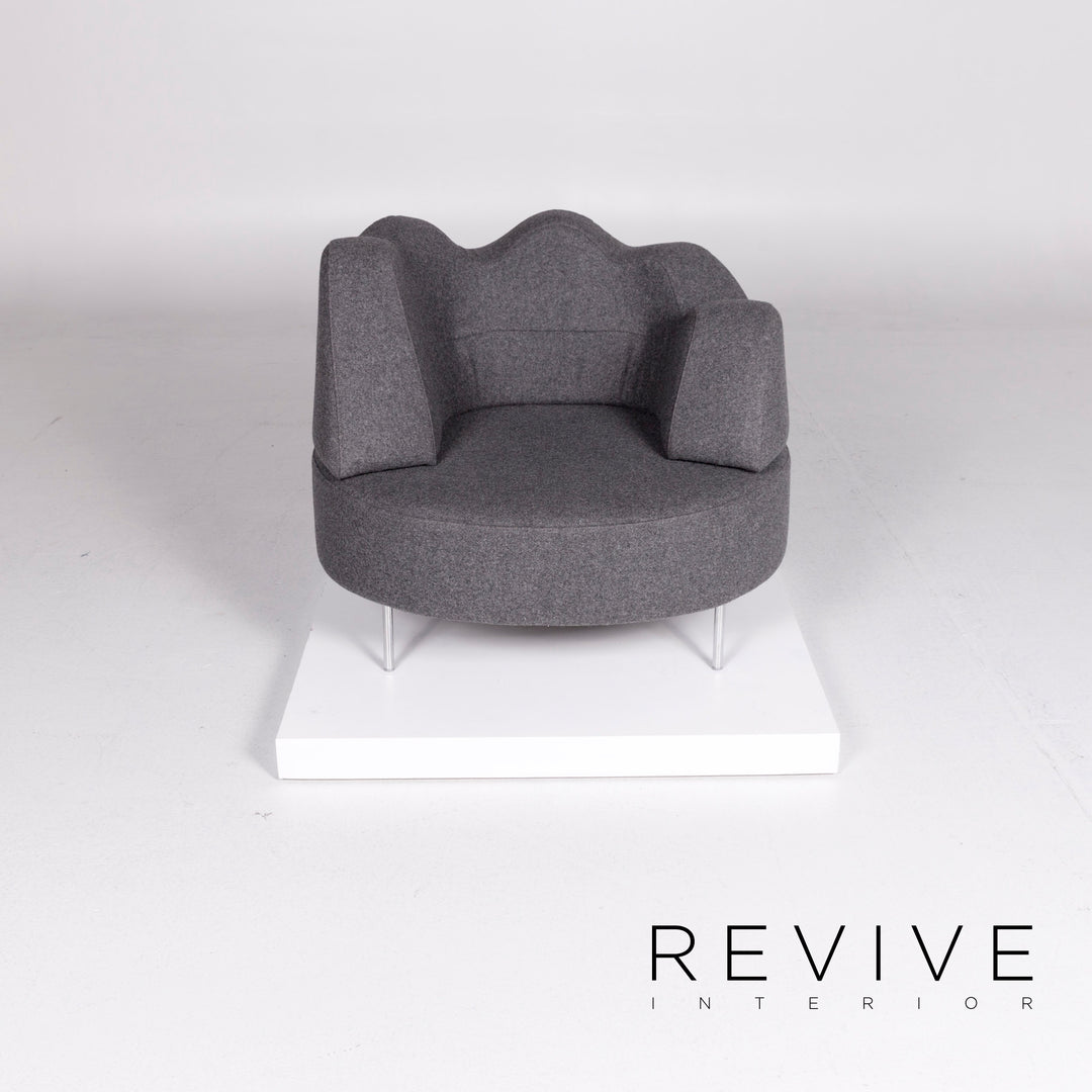Brühl &amp; Sippold Coupole Bleue Fabric Armchair Gray #10651