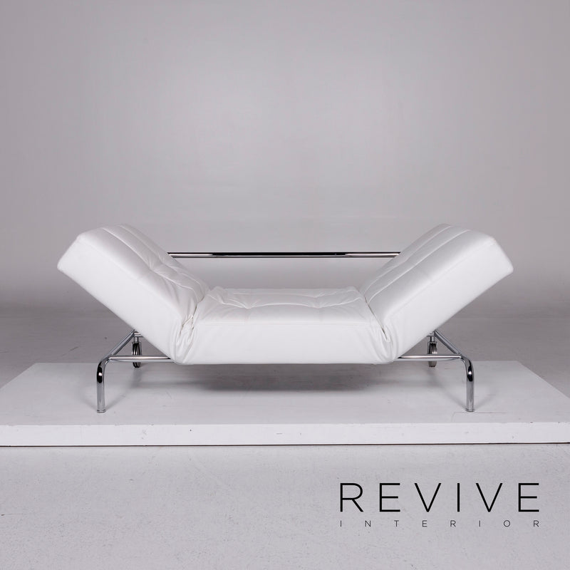 Brühl & Sippold Jerry Leder Sofa Weiß Dreisitzer Funktion Relaxfunktion Couch 