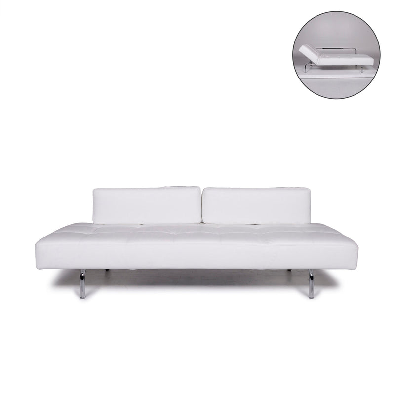 Brühl & Sippold Jerry Leder Sofa Weiß Dreisitzer Funktion Relaxfunktion Couch 