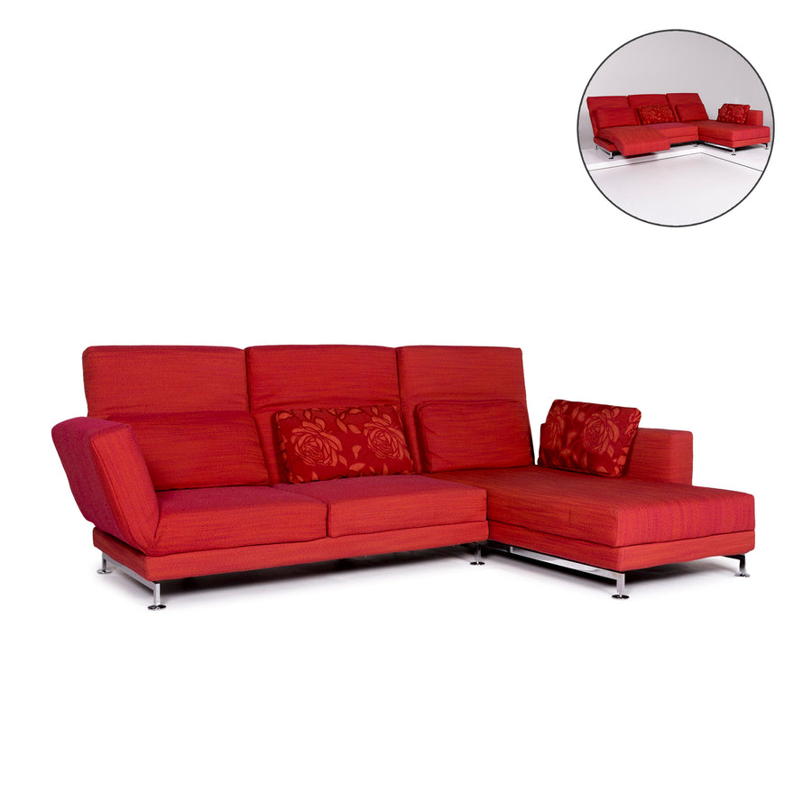 Brühl & Sippold Moule Stoff Ecksofa Rot Sofa Relaxfunktion Funktion Couch #11042
