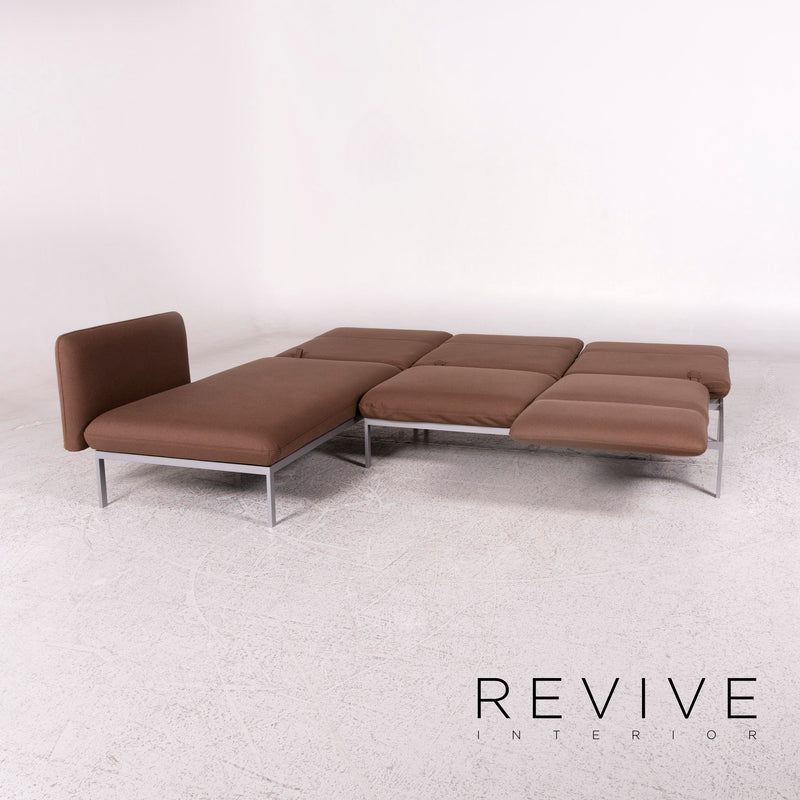 Brühl & Sippold Roro Stoff Ecksofa Braun Sofa Relaxfunktion Schlaffunktion Couch 