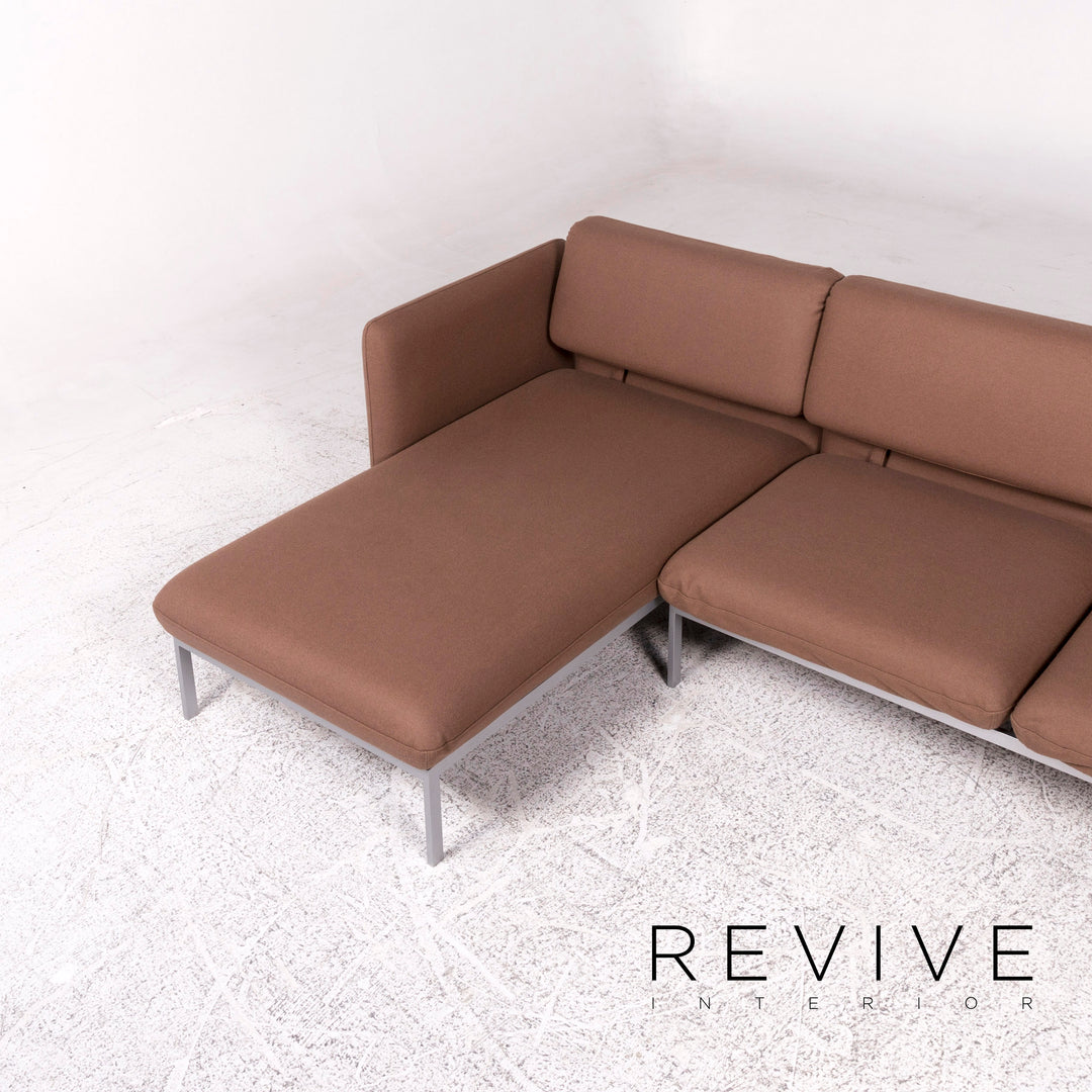 Brühl &amp; Sippold Roro fabric corner sofa brown sofa relax function sleep function couch #10192