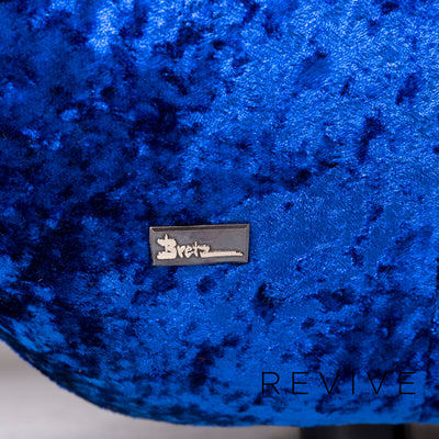 Bretz Cloud 7 Samt Stoff Sofa Blau Zweisitzer Couch #9811