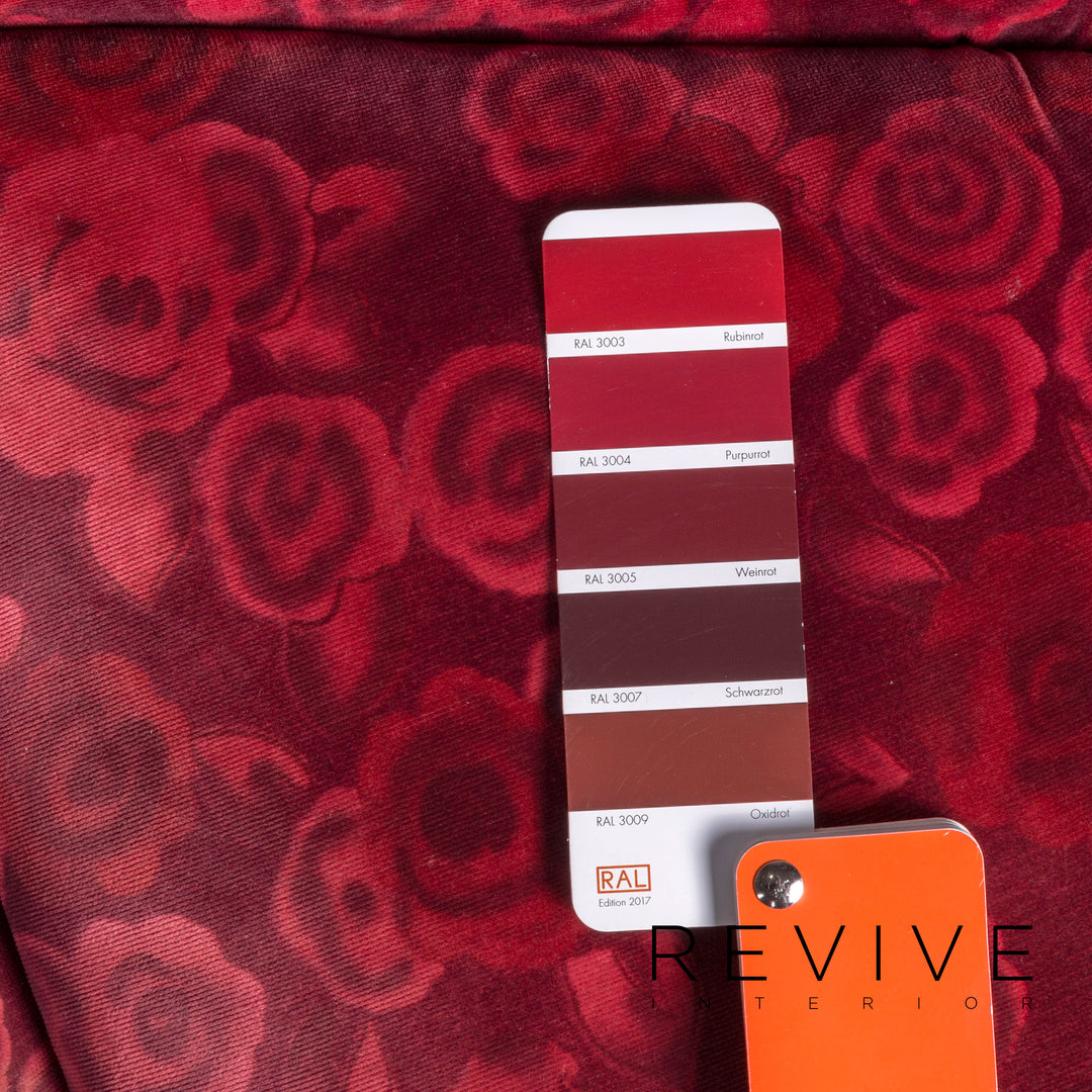 Bretz Cloud 7 Fabric Corner Sofa Red Pattern Sofa Couch #8543