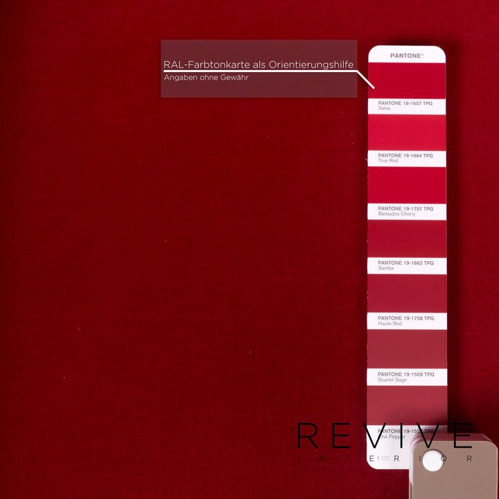 Bretz Gaudi Velvet Fabric Armchair Red #11534