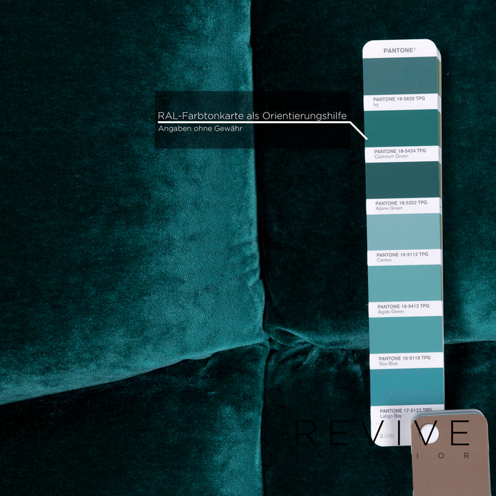 Bretz Hangout Velvet Fabric Armchair Blue Turquoise Feature #11553