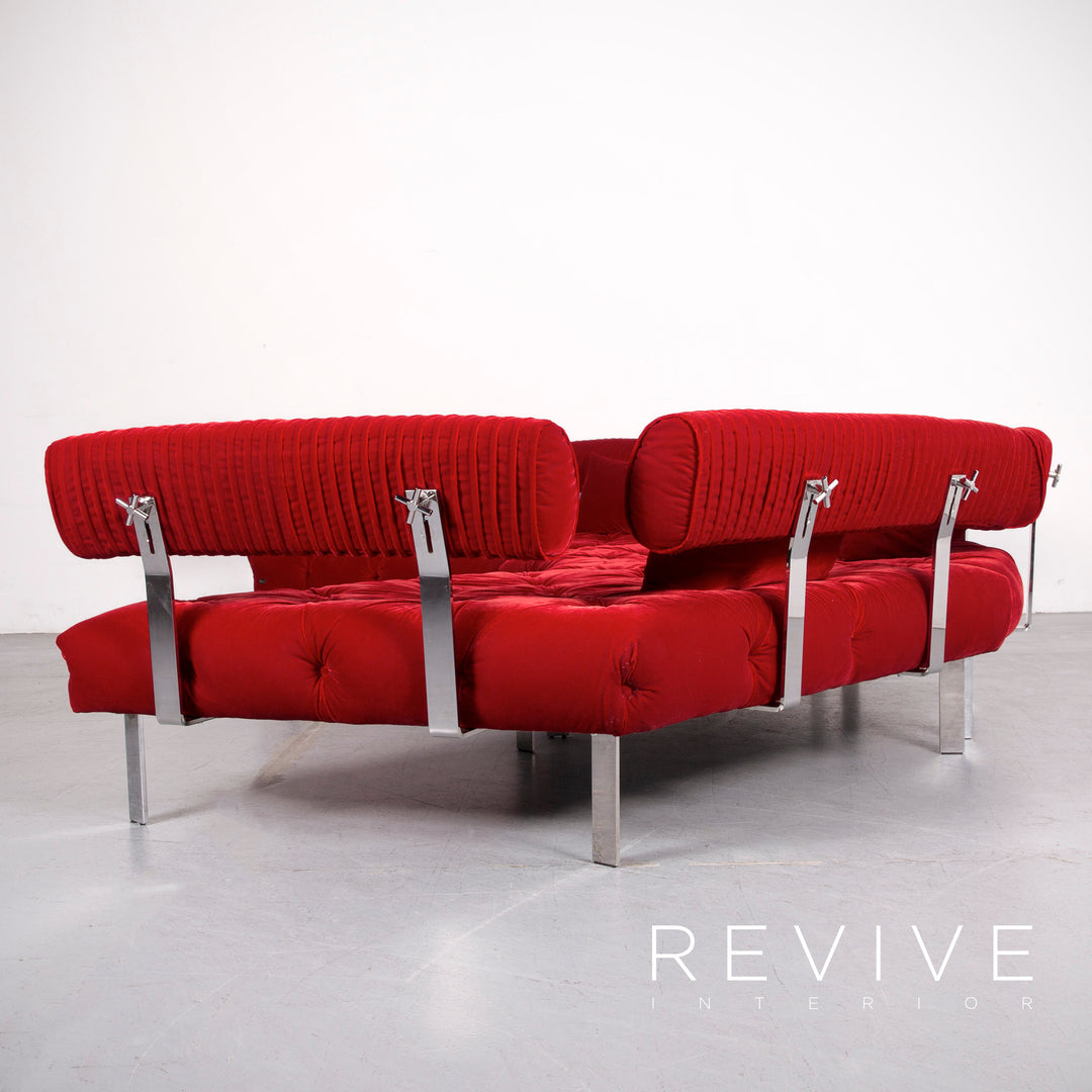 Bretz Highland Designer Fabric Sofa Red Corner Sofa Couch #6651