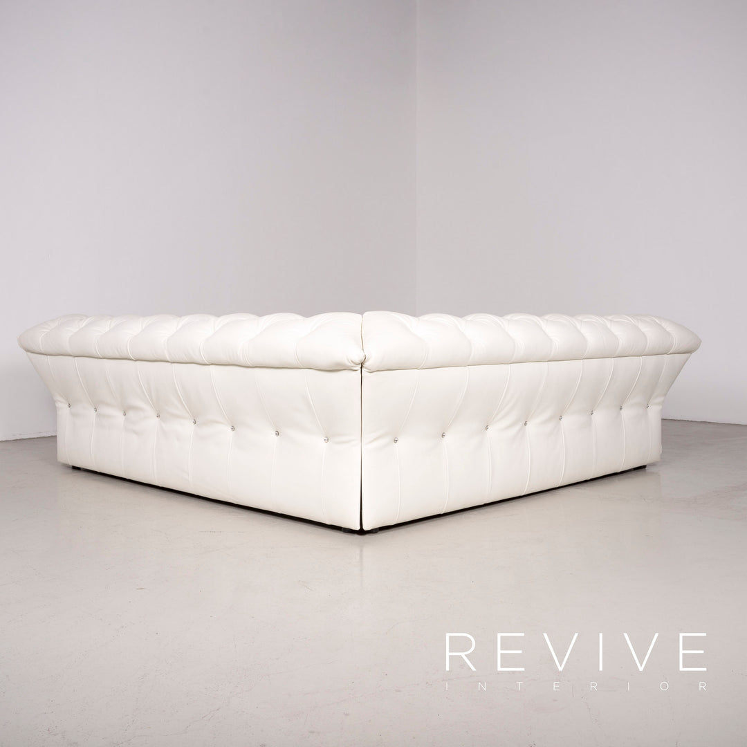 Bretz Marilyn Designer Leather Corner Sofa White Real Leather Sofa Couch #7480