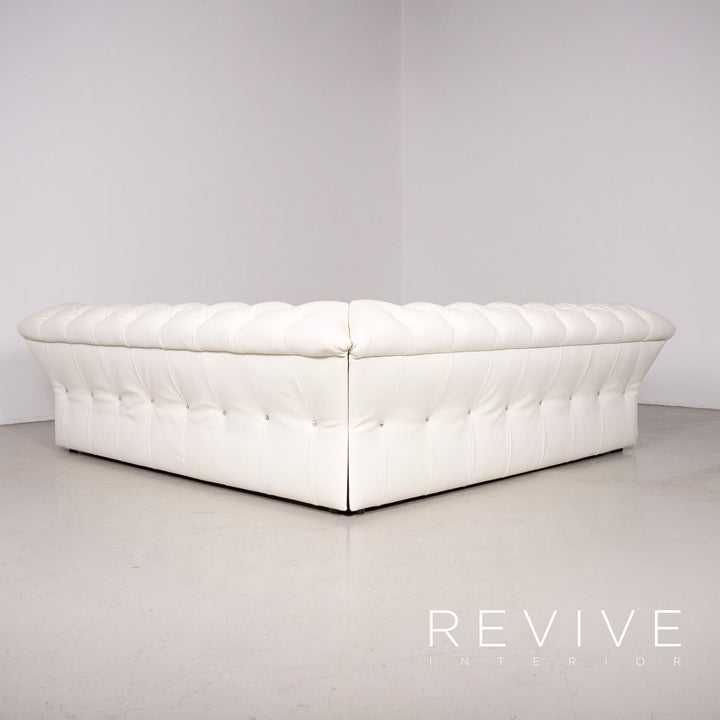 Bretz Marilyn Designer Leather Corner Sofa White Real Leather Sofa Couch #7480
