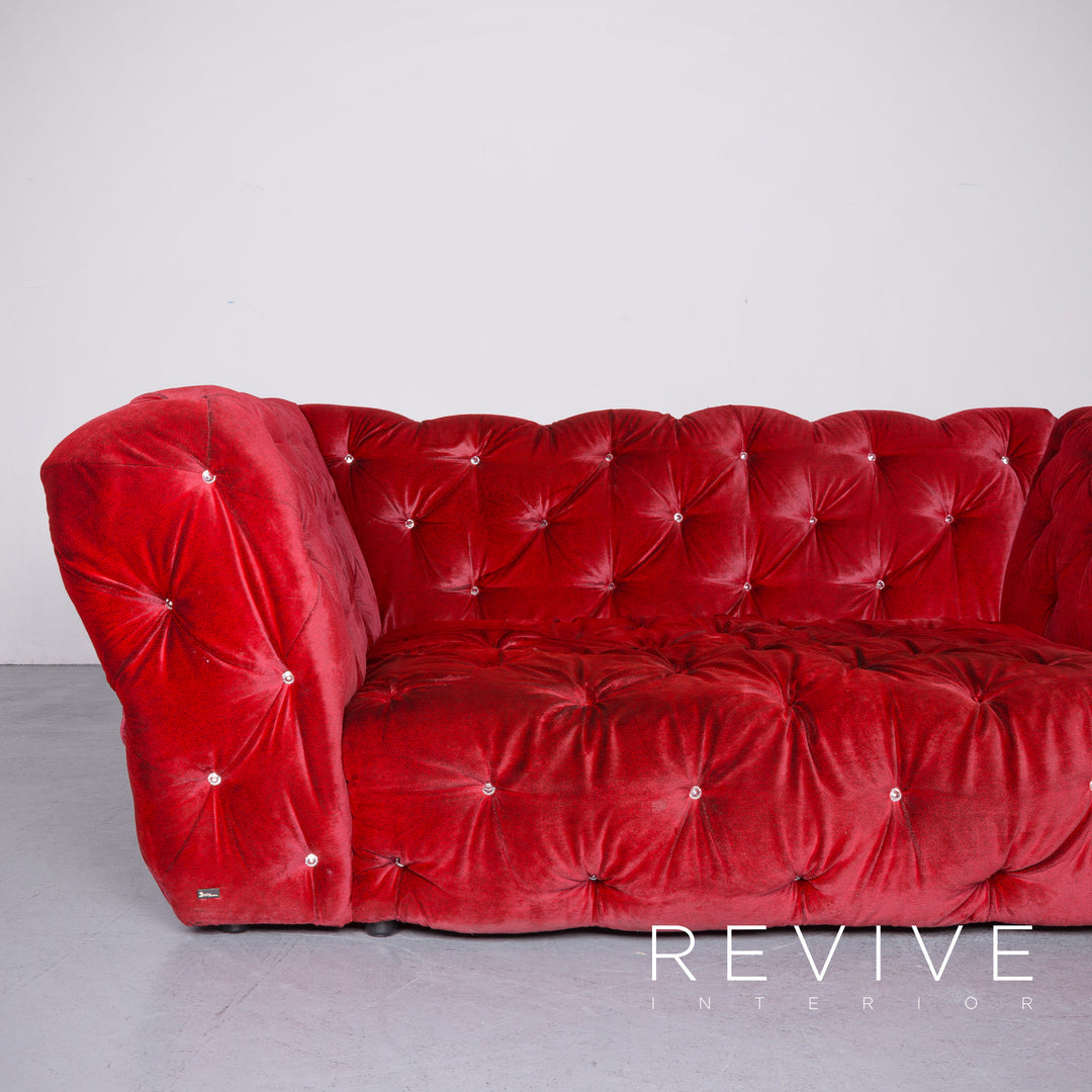 Bretz Marilyn Stoff Sofa Rot Dreisitzer Couch #6672