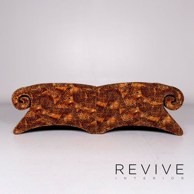 Bretz Monster Samt Stoff Sofa Braun Ockerbraun Gemustert Leoprint Leomuster 