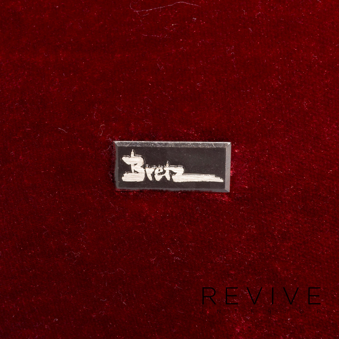 Bretz Ocean 7 Lounger in Velvet Fabric Red Velor Velvet 5 Chambers #11552