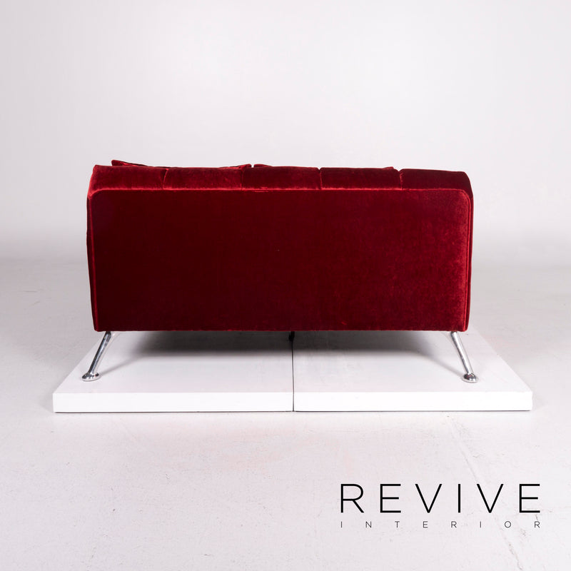 Bretz Ocean 7 Liege in Samt Stoff Rot Velours Velvet 5 Kammern 