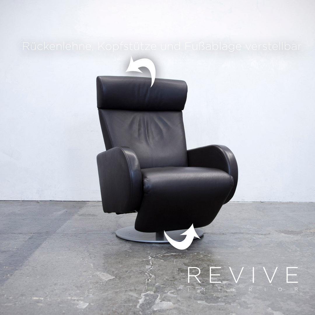 COR Sessel Leder Braun Relax Funktion Modern Echtleder #3284