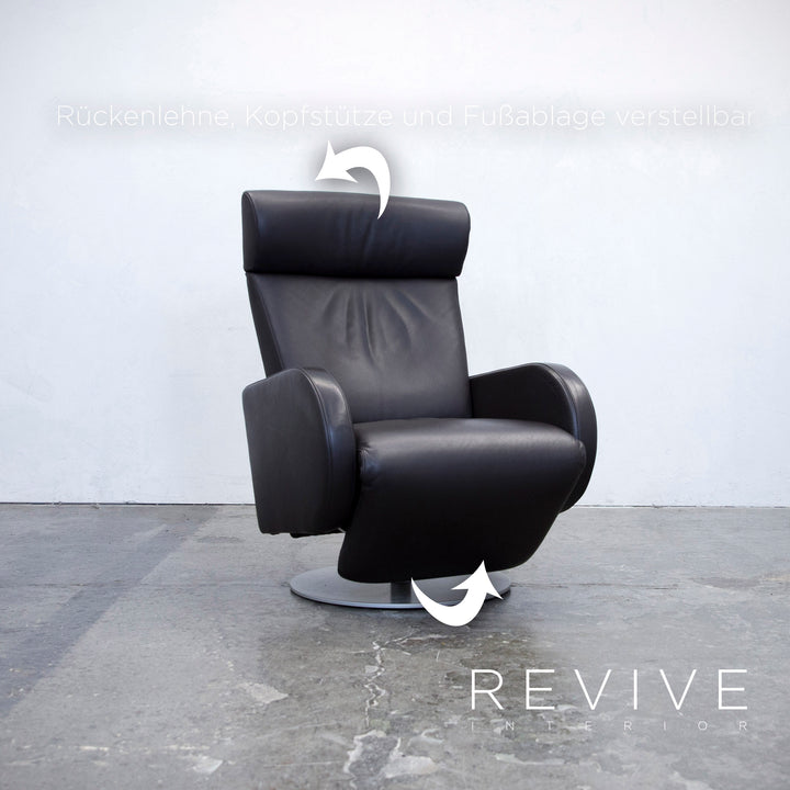 COR Sessel Leder Braun Relax Funktion Modern Echtleder #3284