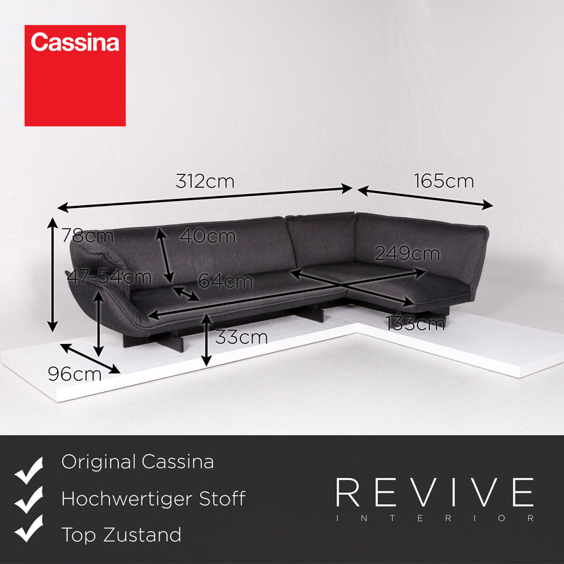 Cassina BEAM Stoff Ecksofa Anthrazit Grau Sofa Couch 