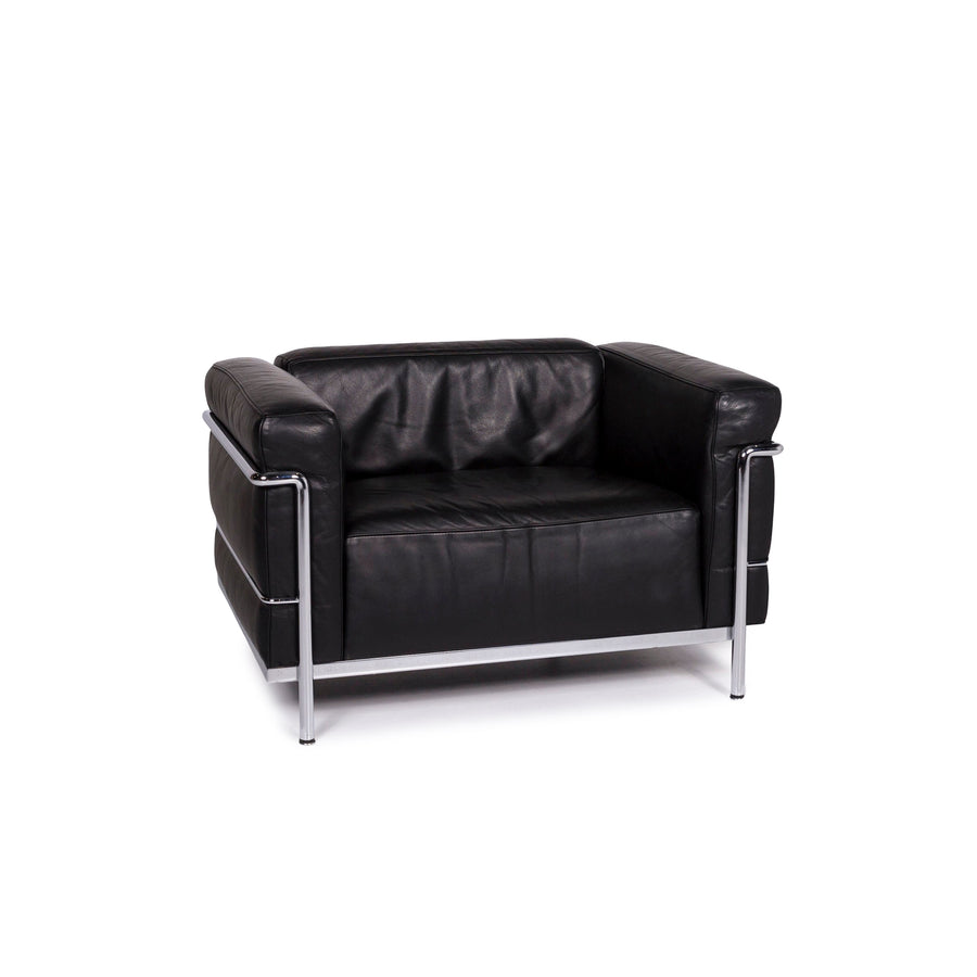Cassina LC 3 Leather Armchair Black #11395