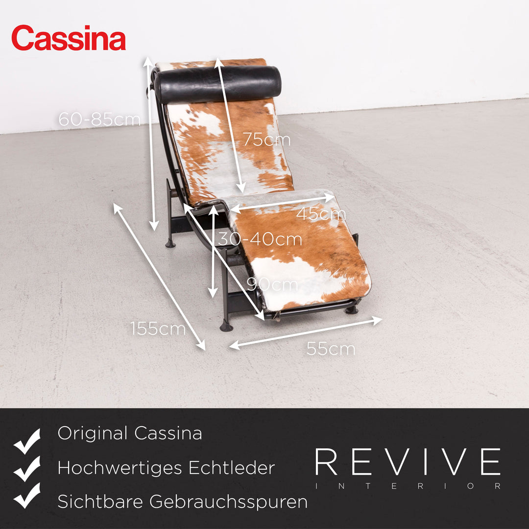 Cassina Le Corbusier LC 4 Designer Leder Liege Braun Echtleder #8092