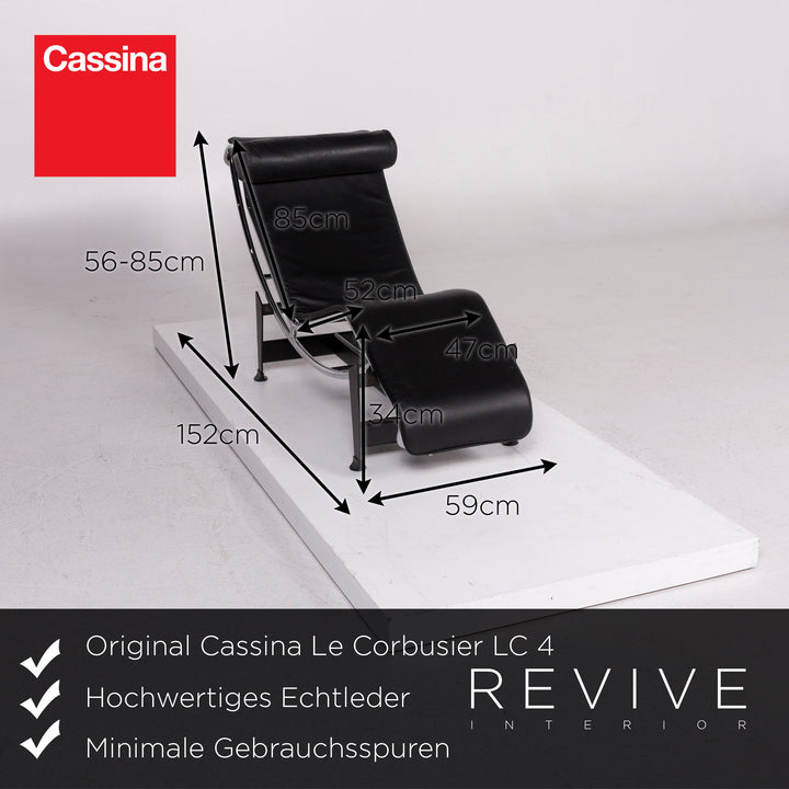 Cassina Le Corbusier LC 4 Leder Liege Schwarz #11748