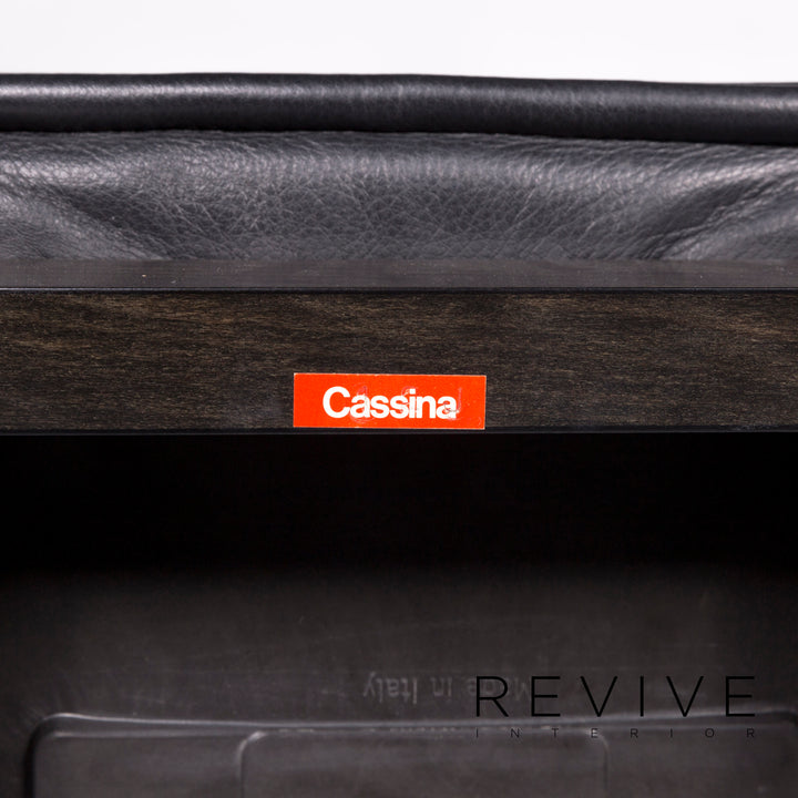 Cassina Leder Stuhl Garnitur Schwarz 6x Stuhl #11068