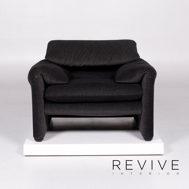Cassina Maralunga ensemble de canapé en tissu gris fauteuil trois places #10815