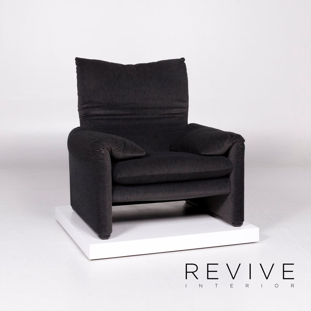 Cassina Maralunga ensemble de canapé en tissu gris fauteuil trois places #10815
