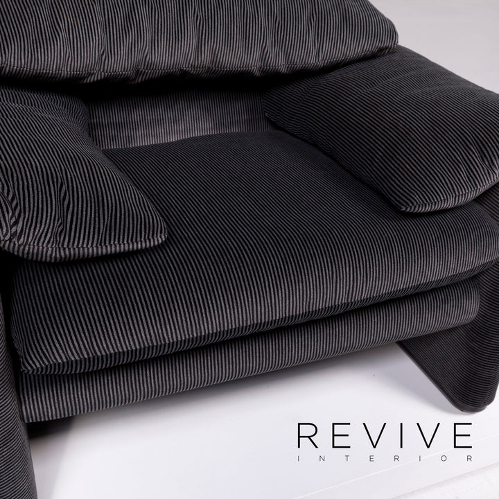 Cassina Maralunga ensemble de canapé en tissu gris fauteuil trois places #10815