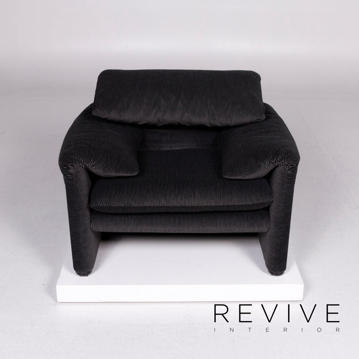 Cassina Maralunga ensemble de canapé en tissu gris fauteuil trois places #10815