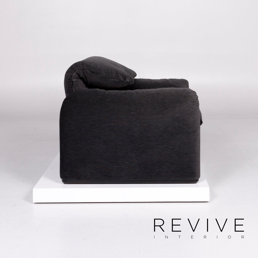 Cassina Maralunga ensemble de canapé en tissu gris fauteuil trois places #10815