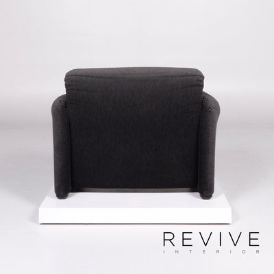 Cassina Maralunga Stoff Sofa Garnitur Grau Dreisitzer Sessel #10815
