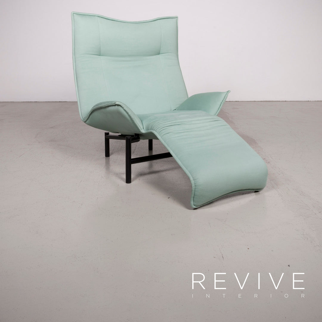 Cassina Veranda fabric armchair set by Vico Magistretti Turquoise chair function lounger #7705