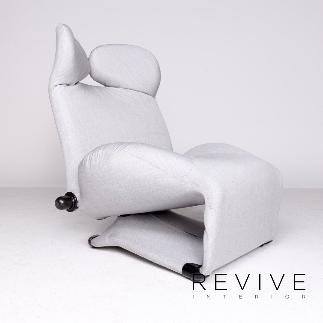 Cassina Wink Designer Fabric Armchair Gray Chair Lounger #7960