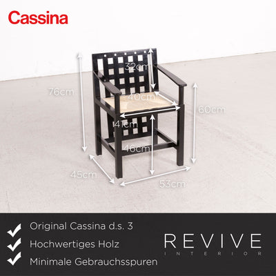 Cassina d.s. 3 Holz Stuhl Schwarz Sessel #8280