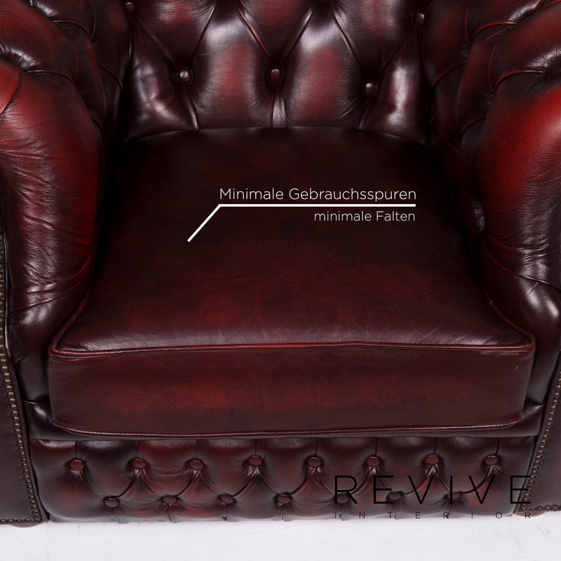 Centurion Leder Sessel Garnitur Rot 