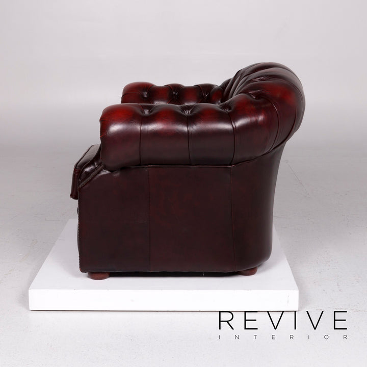 Centurion Leder Sessel Garnitur Rot #11466