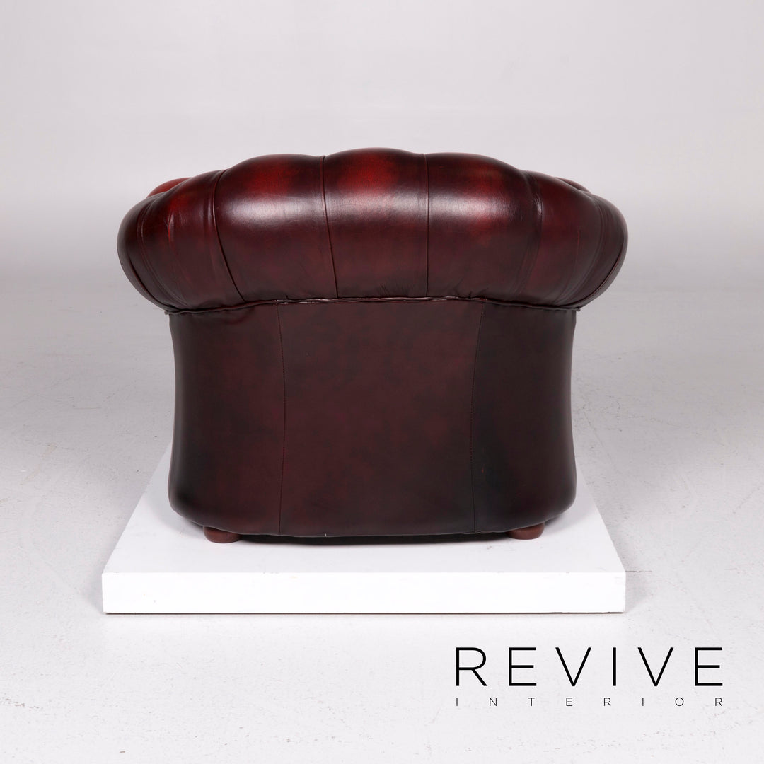 Centurion Leder Sessel Garnitur Rot #11466