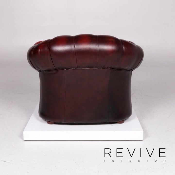 Centurion Leder Sessel Garnitur Rot #11466