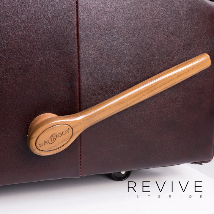 Fauteuil Chesterfield en cuir rouge avec fonction relaxation #10729