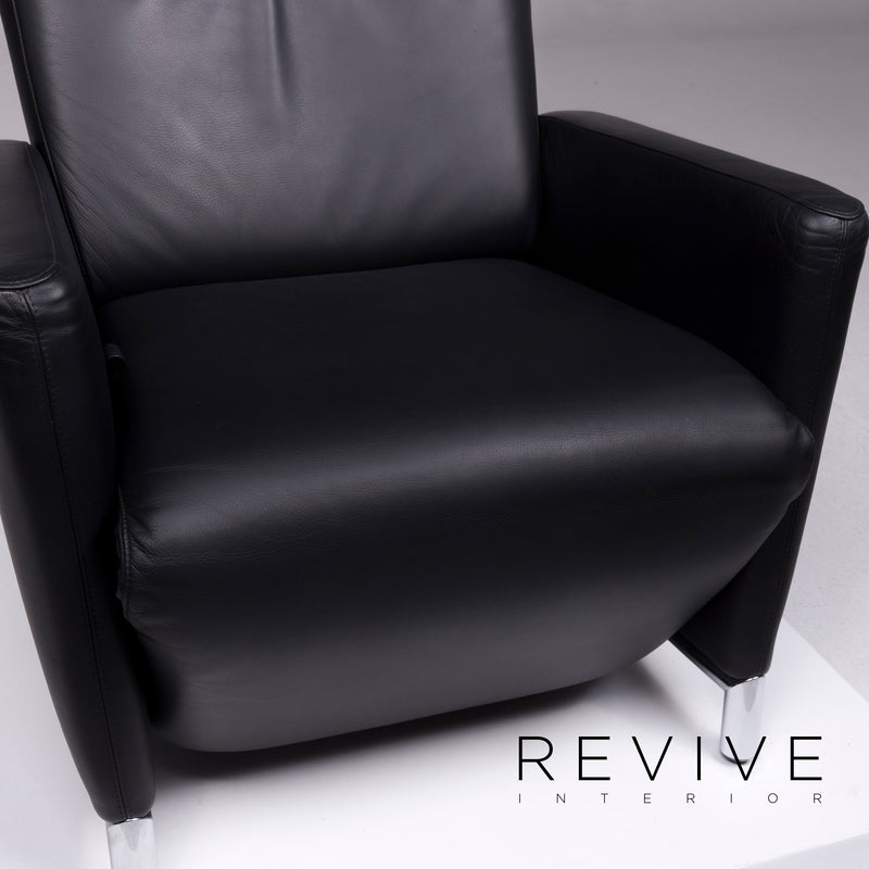 Cor Bico Leder Sessel Garnitur Schwarz inkl. Relax-Funktion 