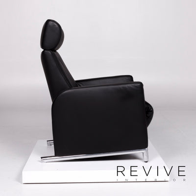 Cor Bico Leder Sessel Garnitur Schwarz inkl. Relax-Funktion #10855