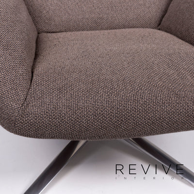 Cor CORDIA Stoff Lounge Sessel Braun Schlamm Kippfunktion Relaxfunktion Funktion #10891