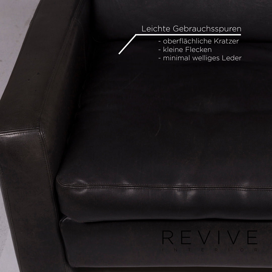Cor Conseta Leather Armchair Set Anthracite #11454