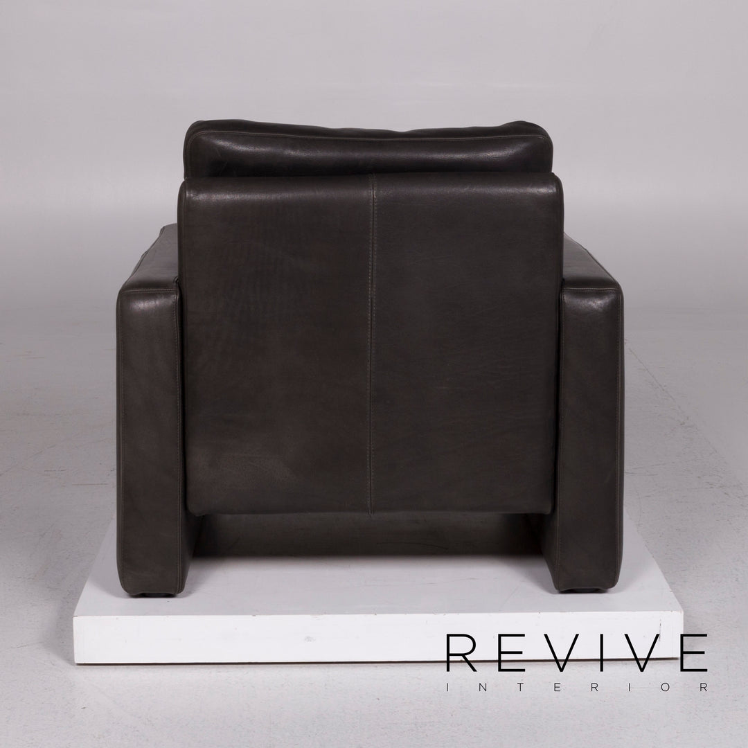 Cor Conseta Leather Armchair Set Anthracite #11454