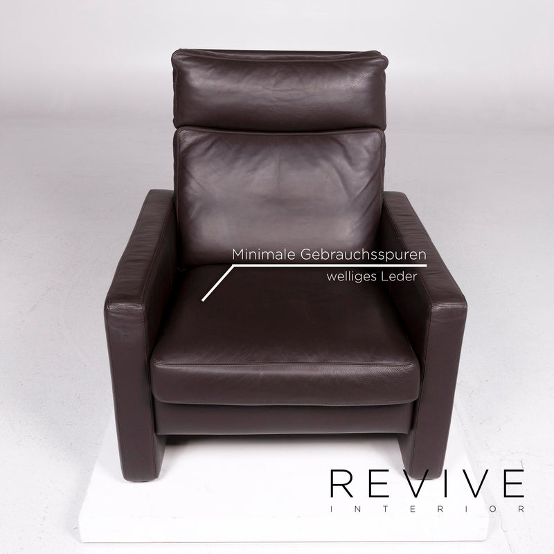 Cor Conseta Leder Sessel Braun Dunkelbraun Mokka 