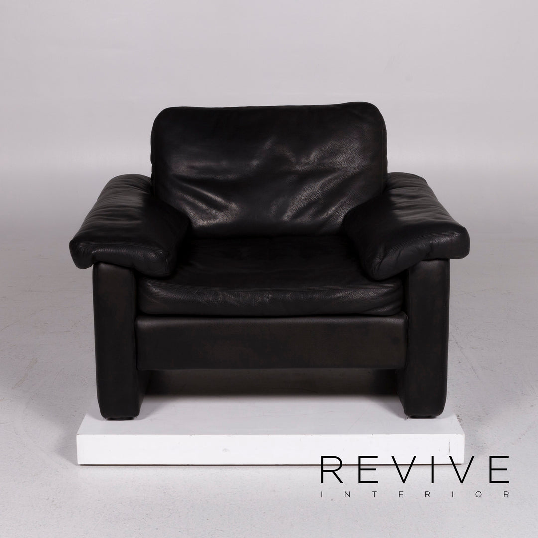Cor Conseta Leder Sofa Garnitur Schwarz Zweisitzer Sessel #11452
