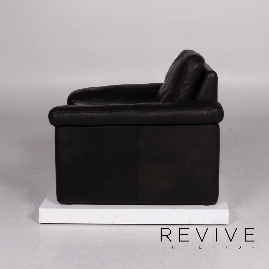 Cor Conseta Leder Sofa Garnitur Schwarz Zweisitzer Sessel #11452