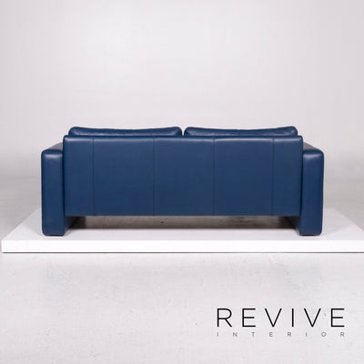 Cor Conseta Leder Sofa Blau Zweisitzer Couch #11965