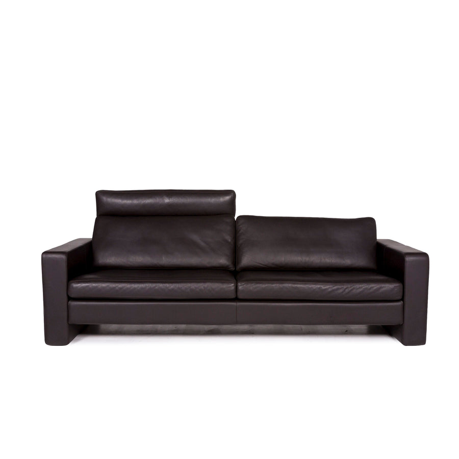 Cor Conseta Leather Sofa Brown Dark Brown Three Seater Couch #11128