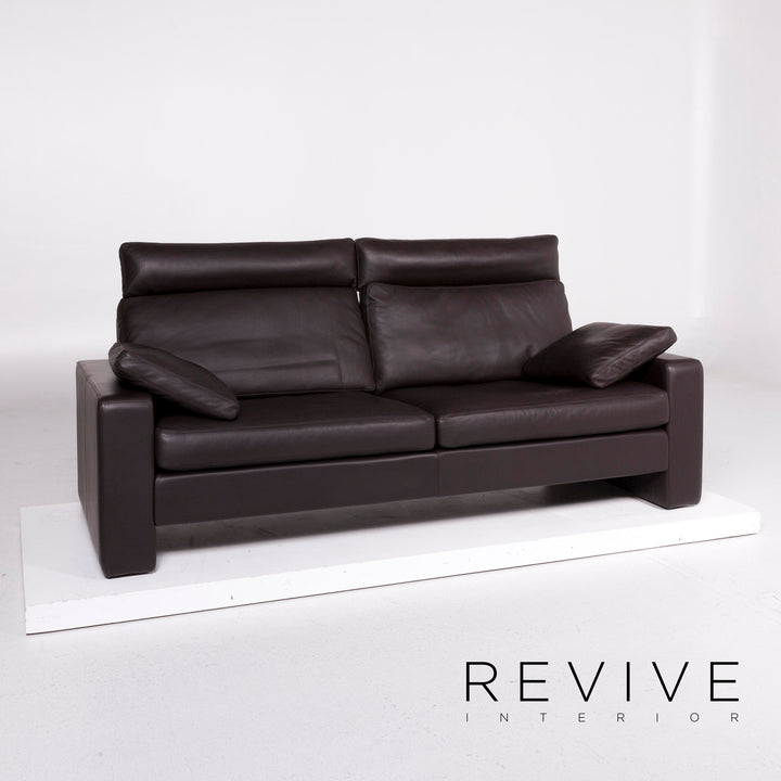 Cor Conseta Leder Sofa Braun Dunkelbraun Zweisitzer Couch #11247