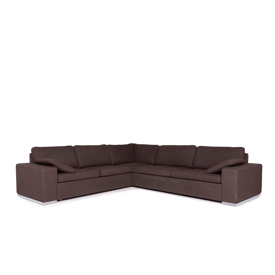Cor Conseta Stoff Ecksofa Braun Dunkelbraun Sofa Couch #11386